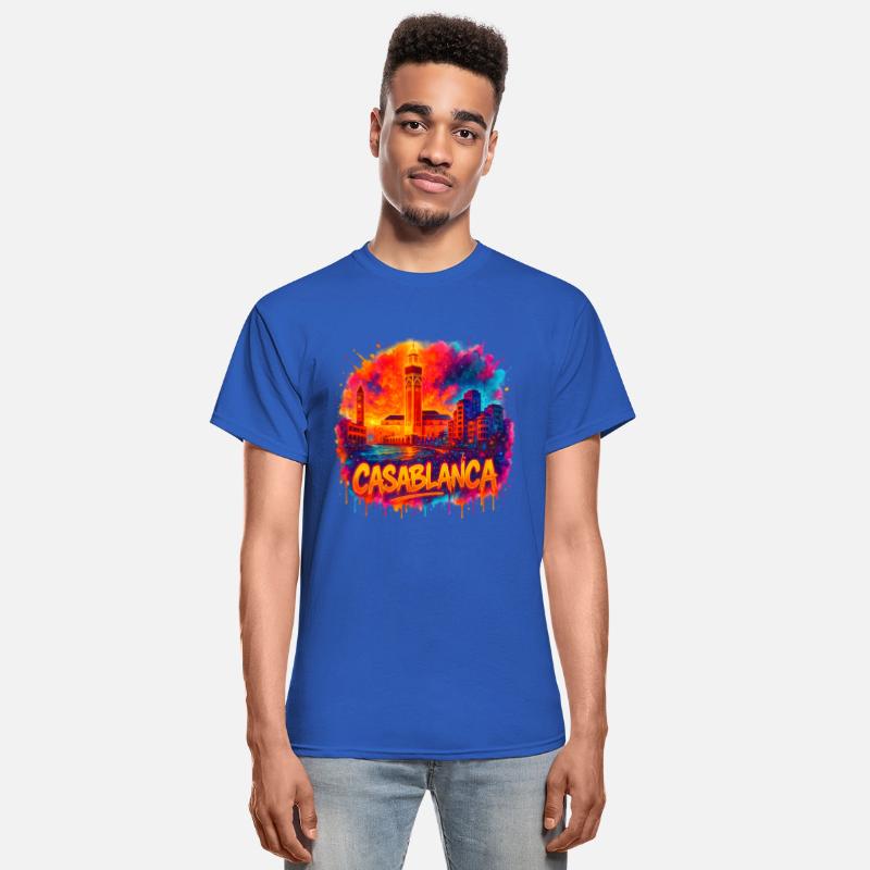 Casablanca Skyline Watercolor Art Urban art