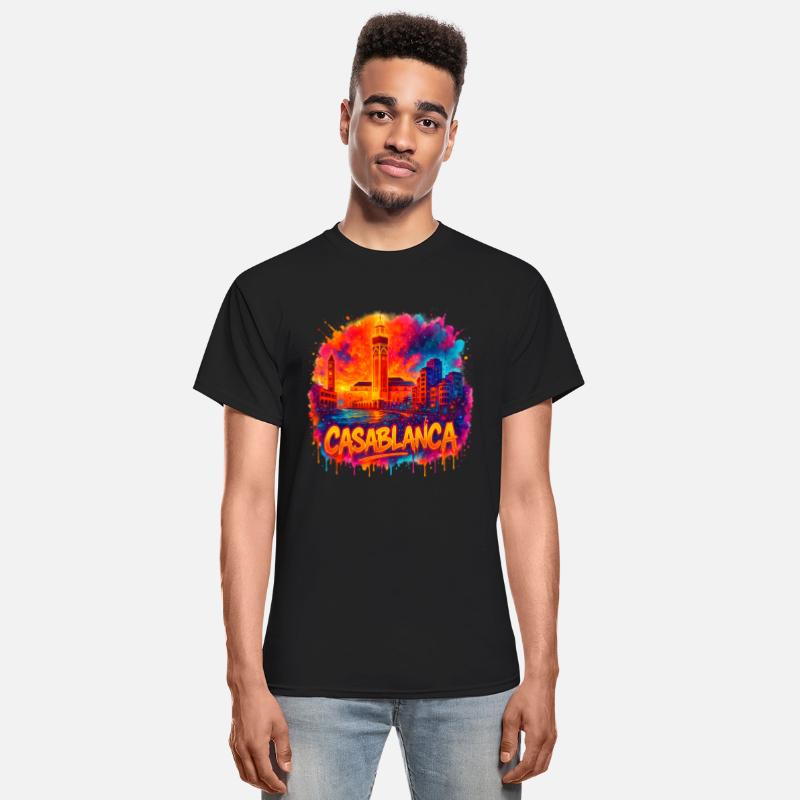 Casablanca Skyline Watercolor Art Urban art