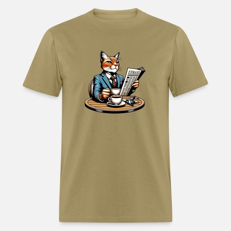 Cat reading the paper