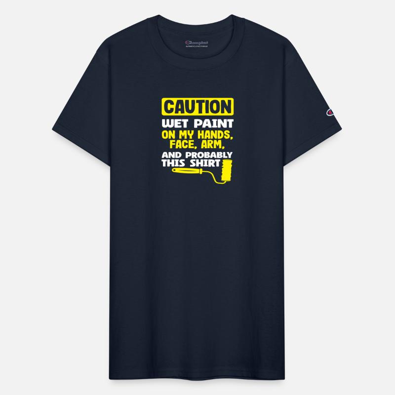 Caution Painter Wet Paint On My Hands Face Arm