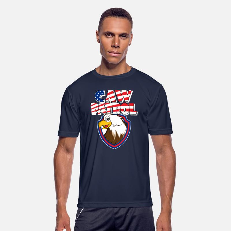 Caw Patrol Bald Eagle American Red White Blue Flag