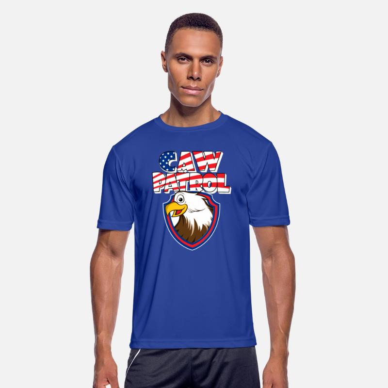 Caw Patrol Bald Eagle American Red White Blue Flag