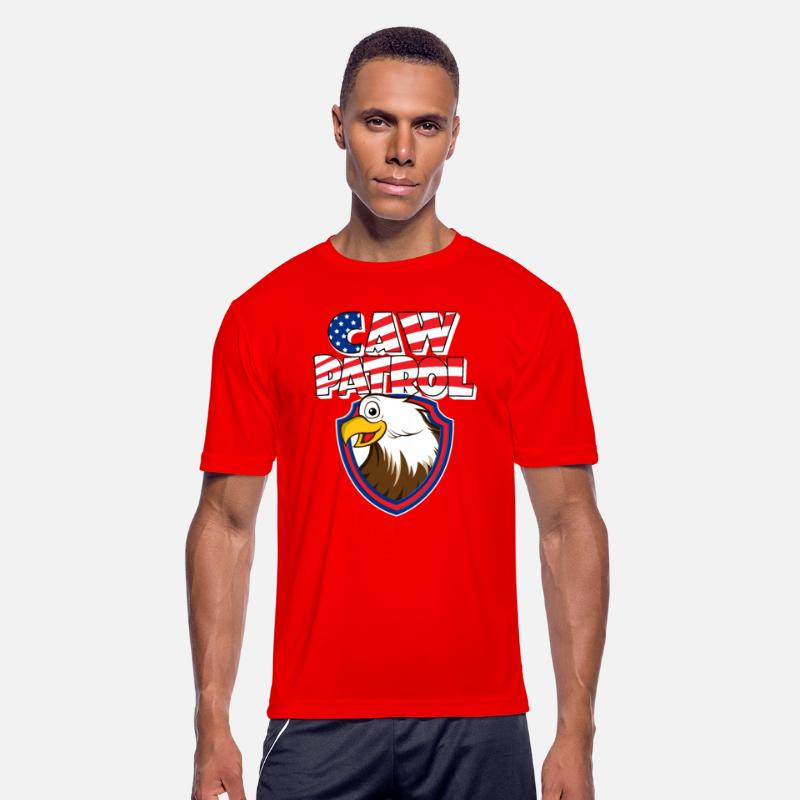 Caw Patrol Bald Eagle American Red White Blue Flag