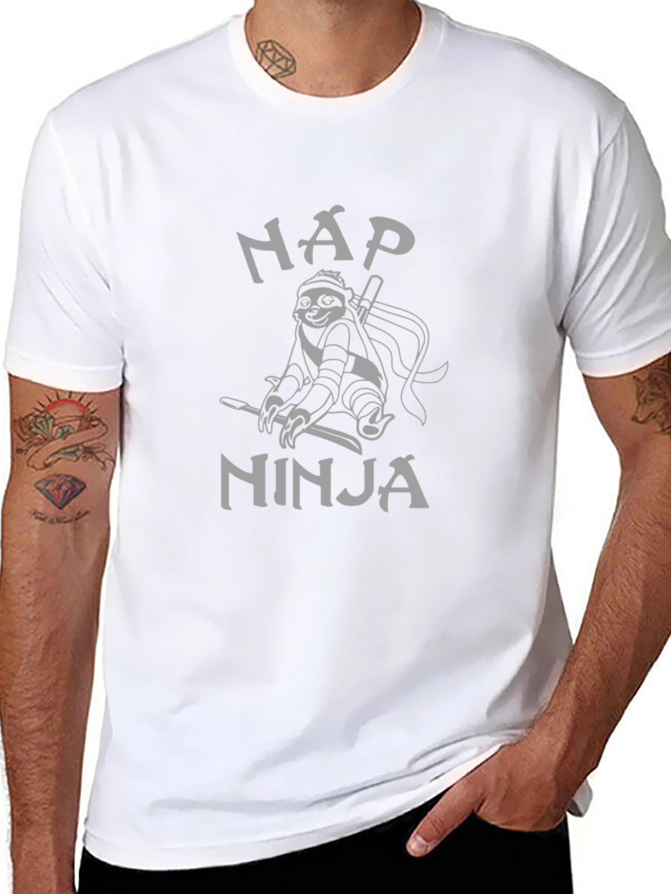 Nap Ninja Sloth Graphic T-Shirt - Comfort Style