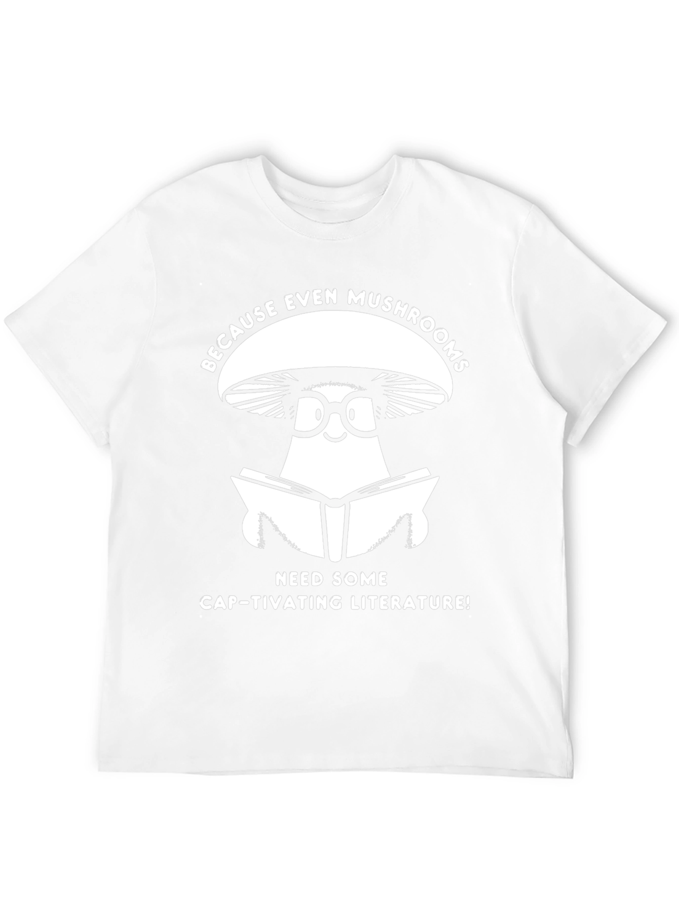 Mushroom Bookworm T-Shirt - Cap-tivating Literature