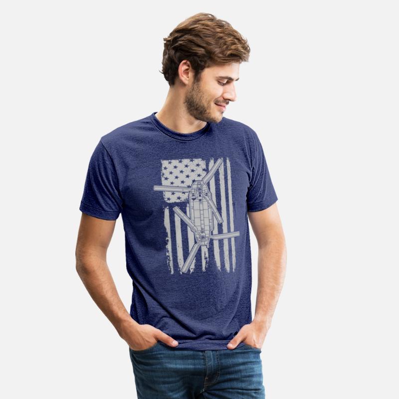 CH47 Chinook Military Helicopter American Flag