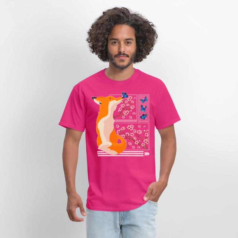 Cherry Blossom Shirt, Fox Japanese Cherry Blossom