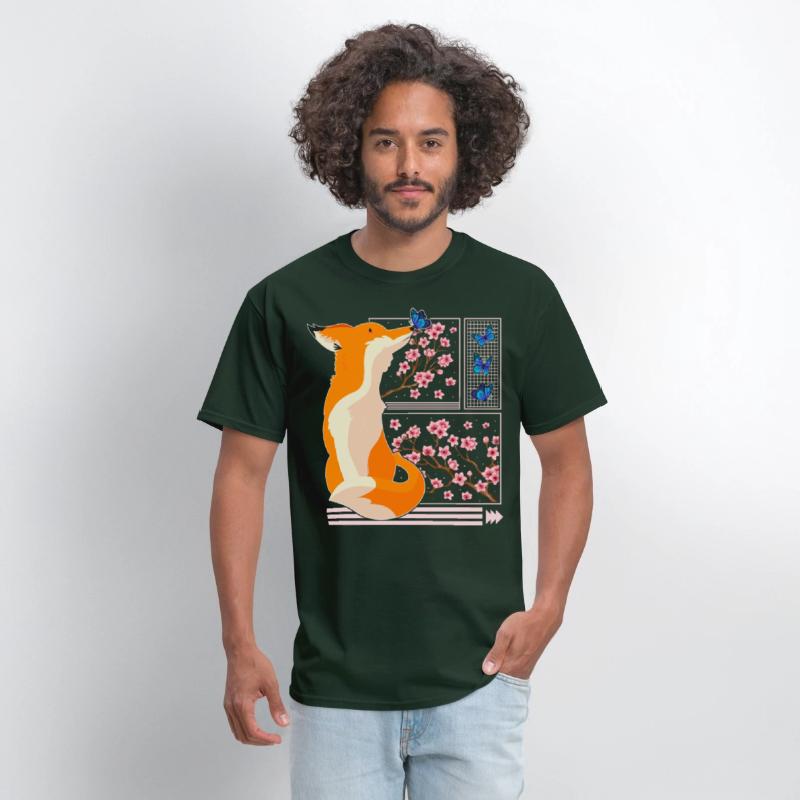 Cherry Blossom Shirt, Fox Japanese Cherry Blossom