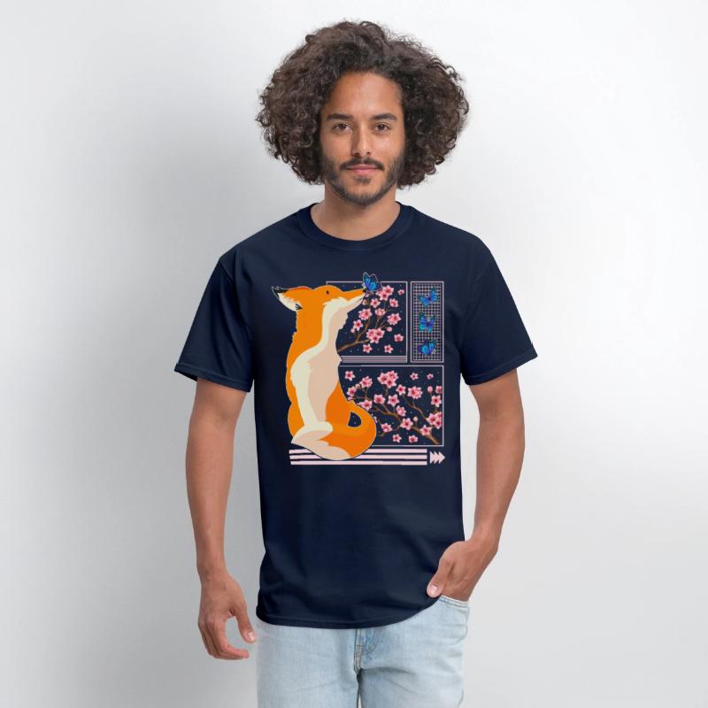 Cherry Blossom Shirt, Fox Japanese Cherry Blossom