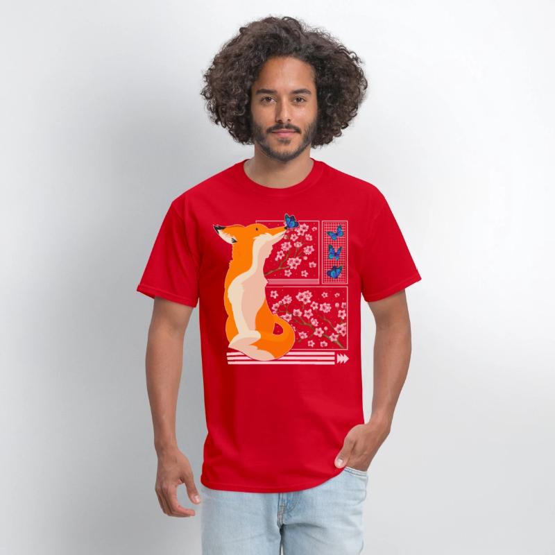 Cherry Blossom Shirt, Fox Japanese Cherry Blossom