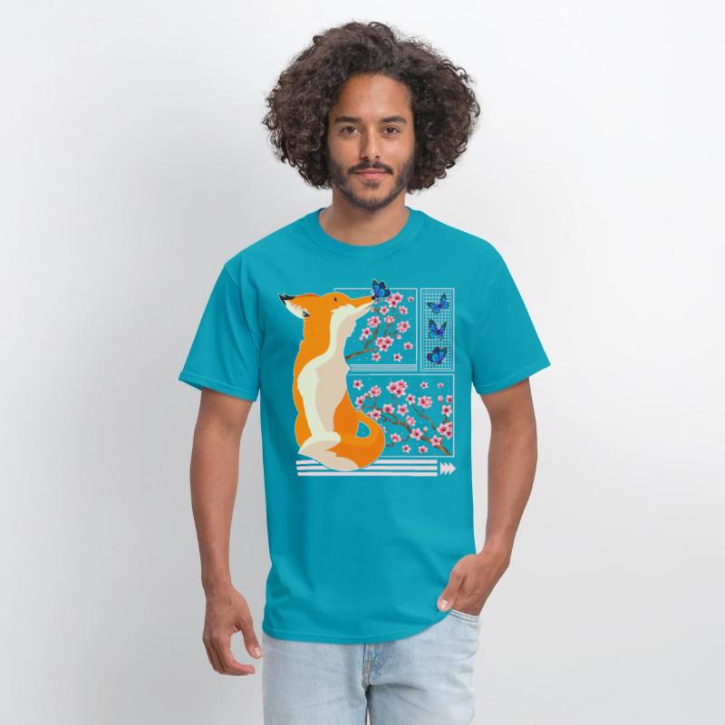 Cherry Blossom Shirt, Fox Japanese Cherry Blossom