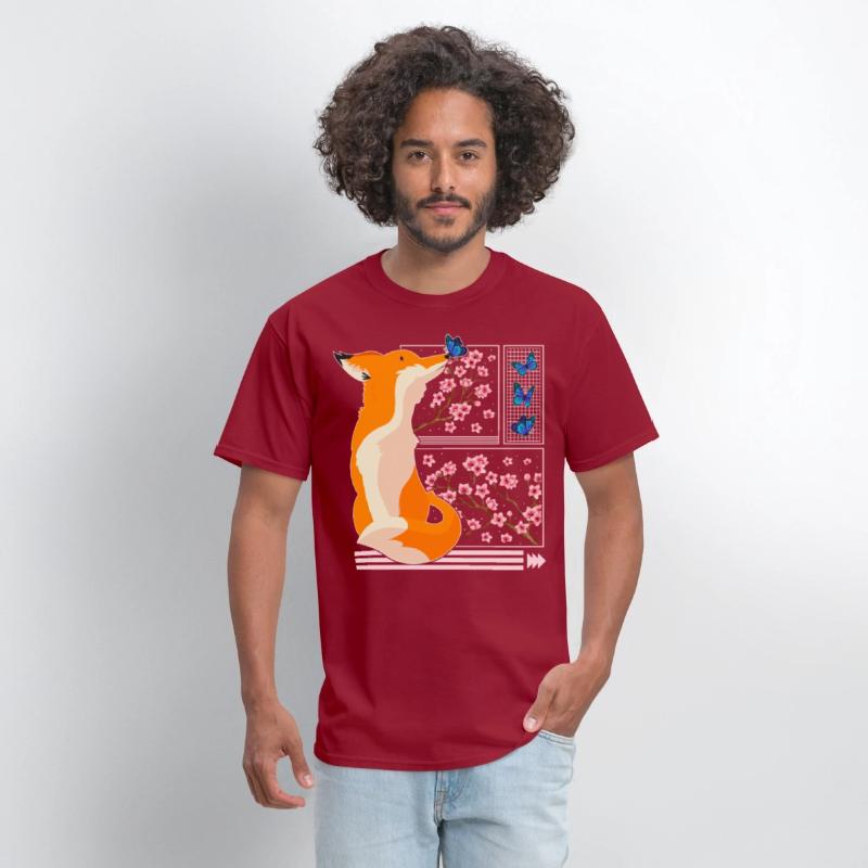 Cherry Blossom Shirt, Fox Japanese Cherry Blossom
