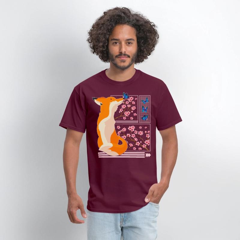 Cherry Blossom Shirt, Fox Japanese Cherry Blossom