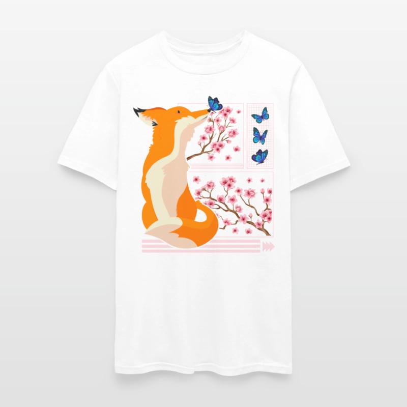 Cherry Blossom Shirt, Fox Japanese Cherry Blossom