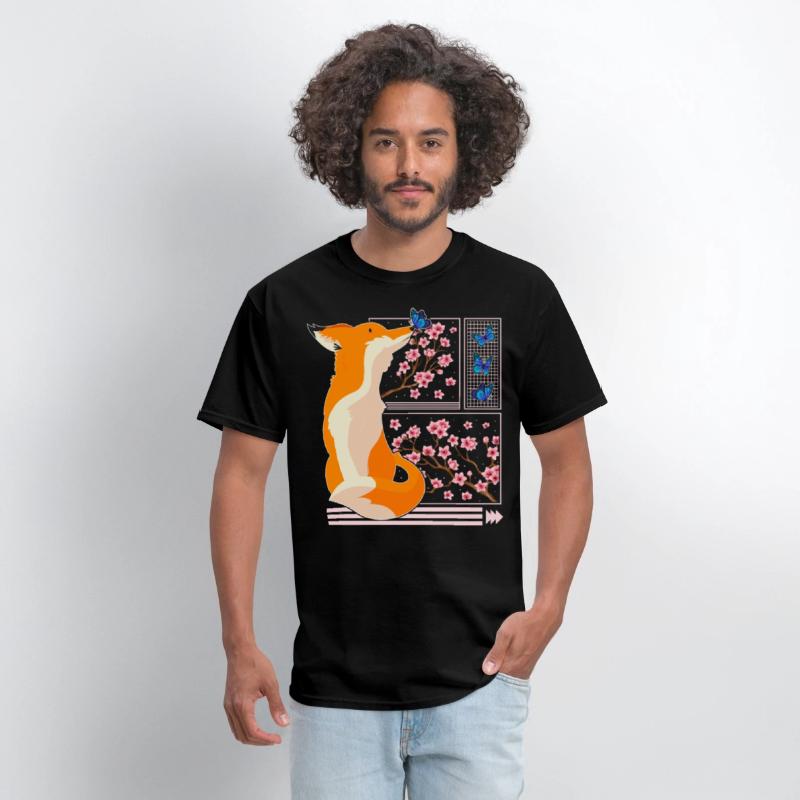 Cherry Blossom Shirt, Fox Japanese Cherry Blossom