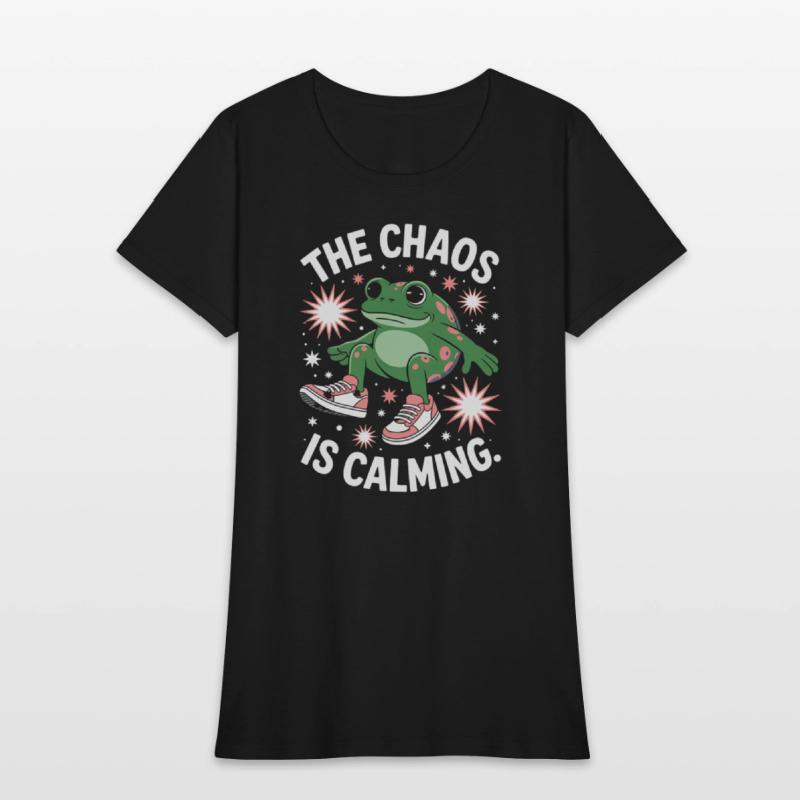 Chill Frog Embracing the Chaos