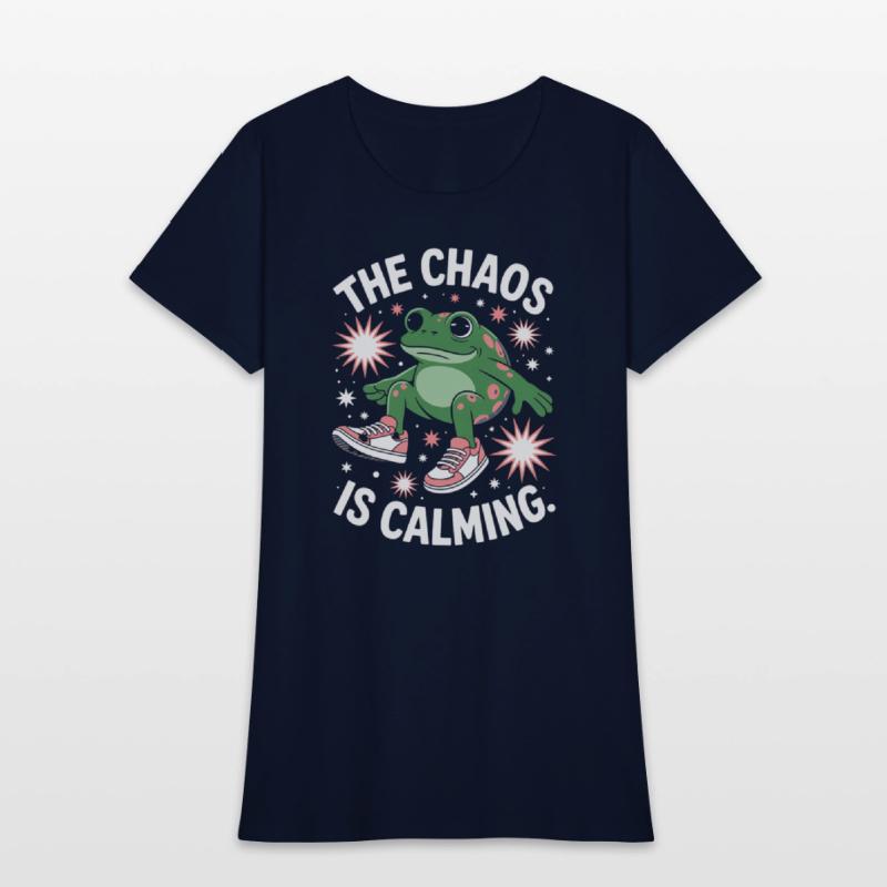 Chill Frog Embracing the Chaos
