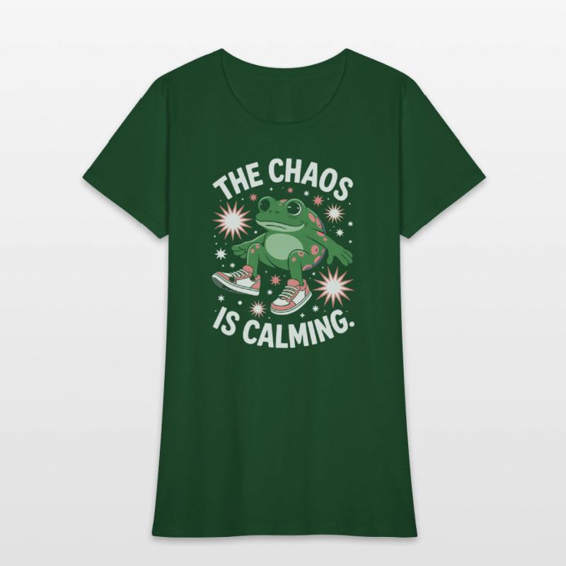 Chill Frog Embracing the Chaos