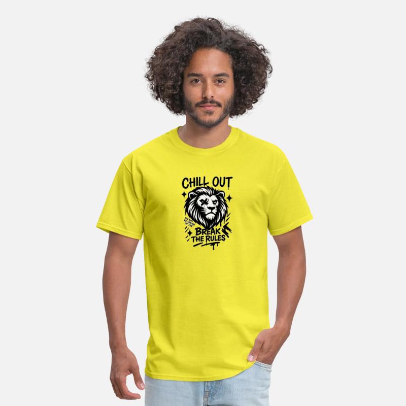 Chill Out Lion – Break the Rules Motivational Graf