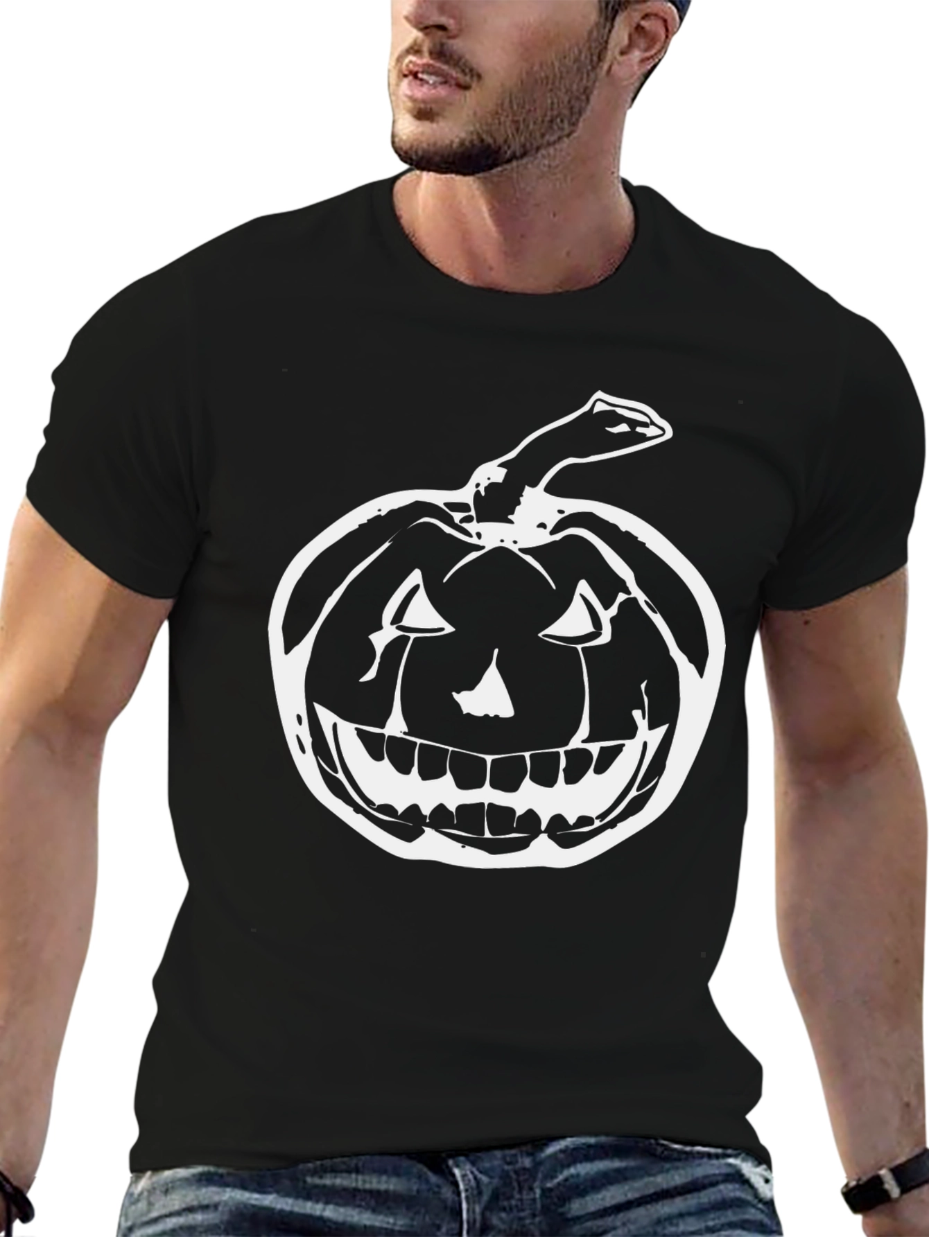 Spooky Pumpkin Graphic Tee - Halloween