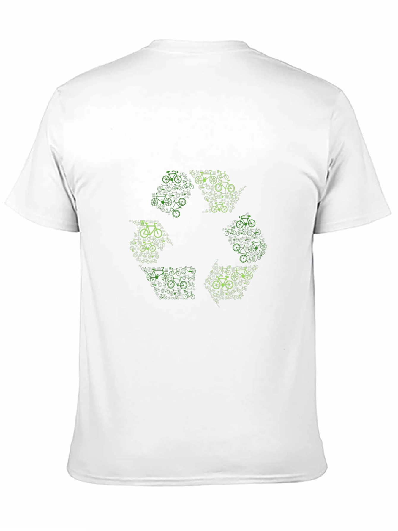Eco-Friendly Bicycle Recycle Graphic Black T-Shirt