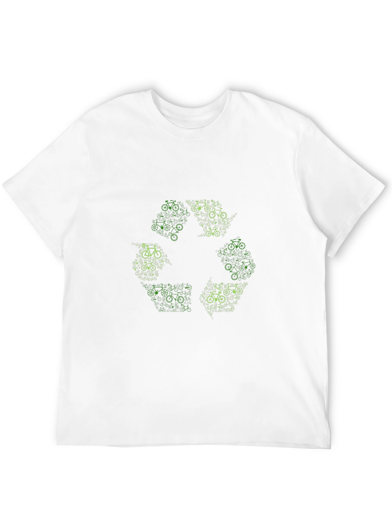 Eco-Friendly Bicycle Recycle Graphic Black T-Shirt