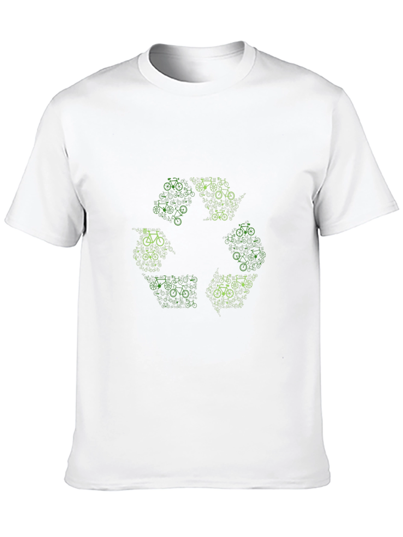 Eco-Friendly Bicycle Recycle Graphic Black T-Shirt