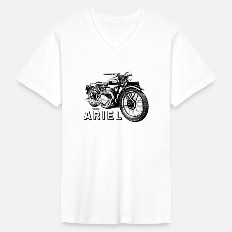 Classic ARIEL motorcycle script and illustration