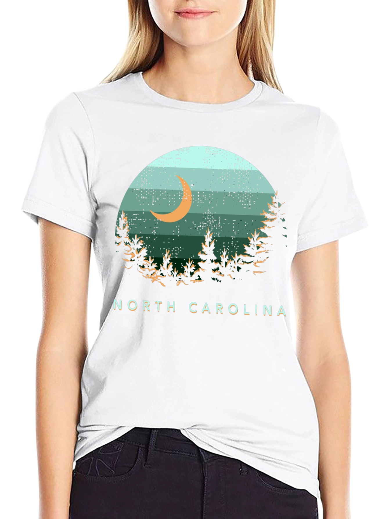 North Carolina Moon Graphic T-Shirt