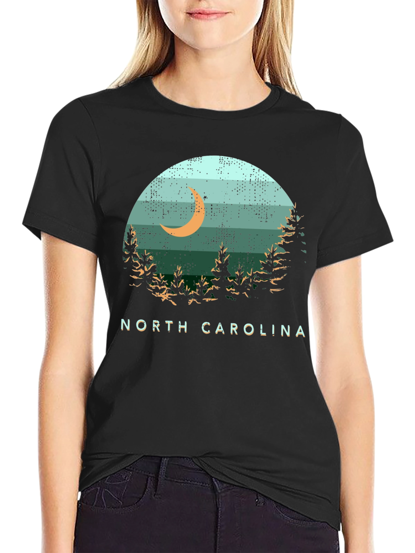 North Carolina Moon Graphic T-Shirt