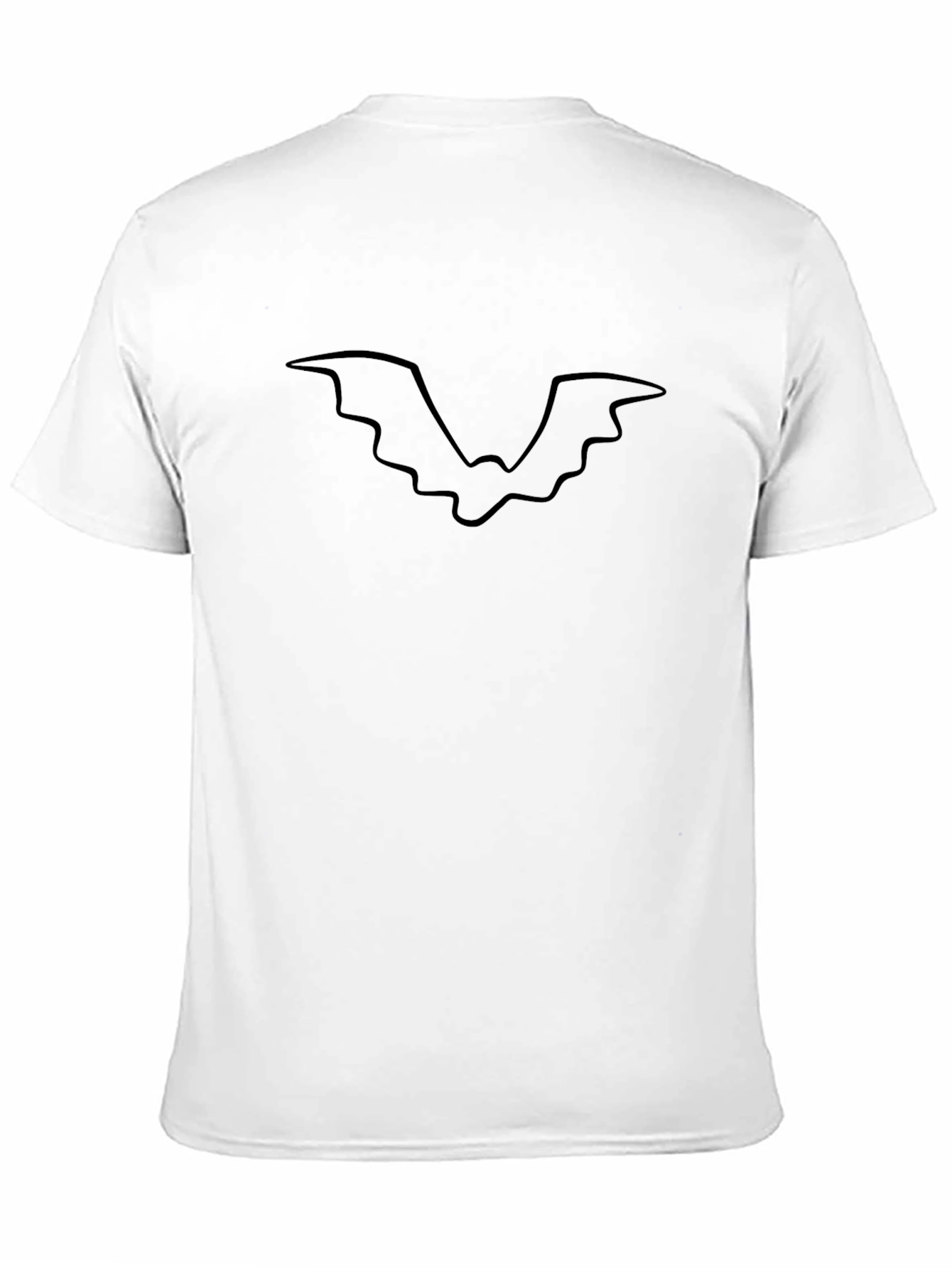 Bat Silhouette Graphic Black T-Shirt