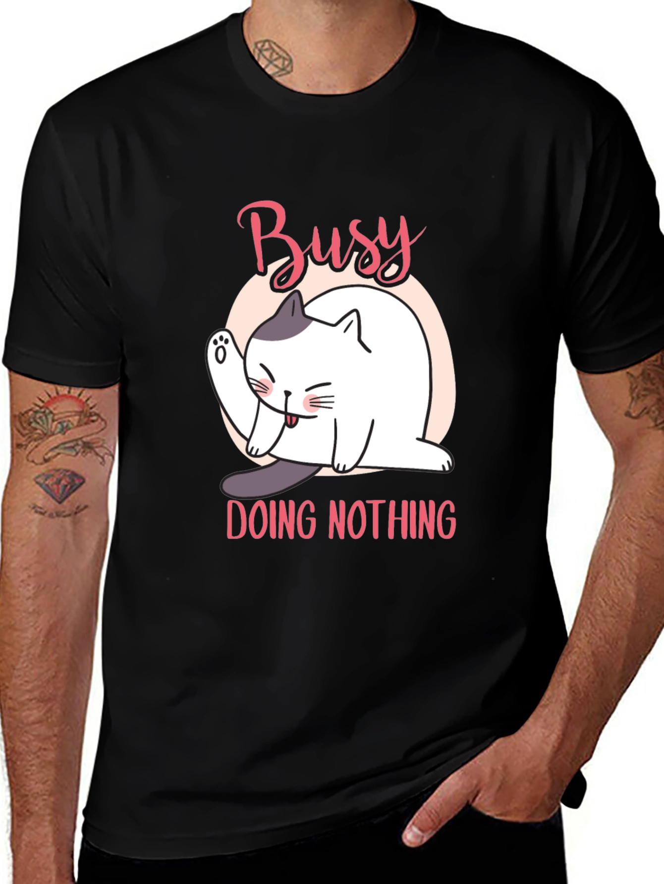 Busy Doing Nothing Cat T-Shirt