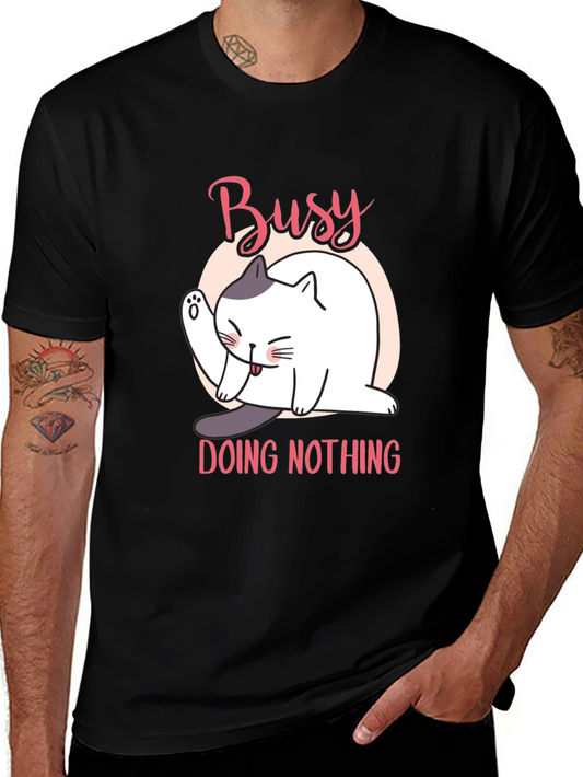 Busy Doing Nothing Cat T-Shirt