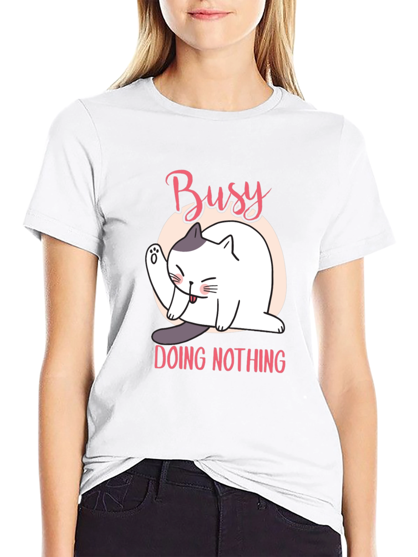 Busy Doing Nothing Cat T-Shirt