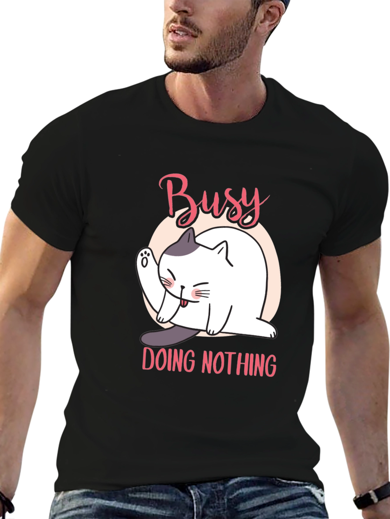 Busy Doing Nothing Cat T-Shirt