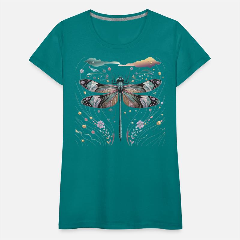 "Colored Dragon fly" Design for elegant Women