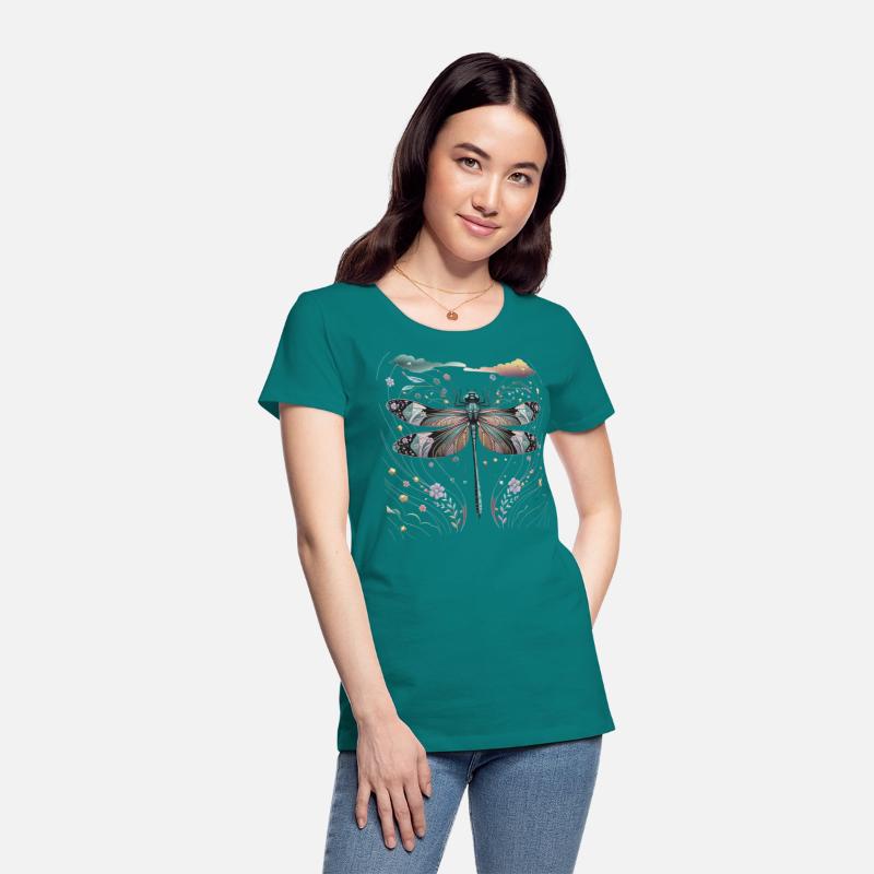 "Colored Dragon fly" Design for elegant Women