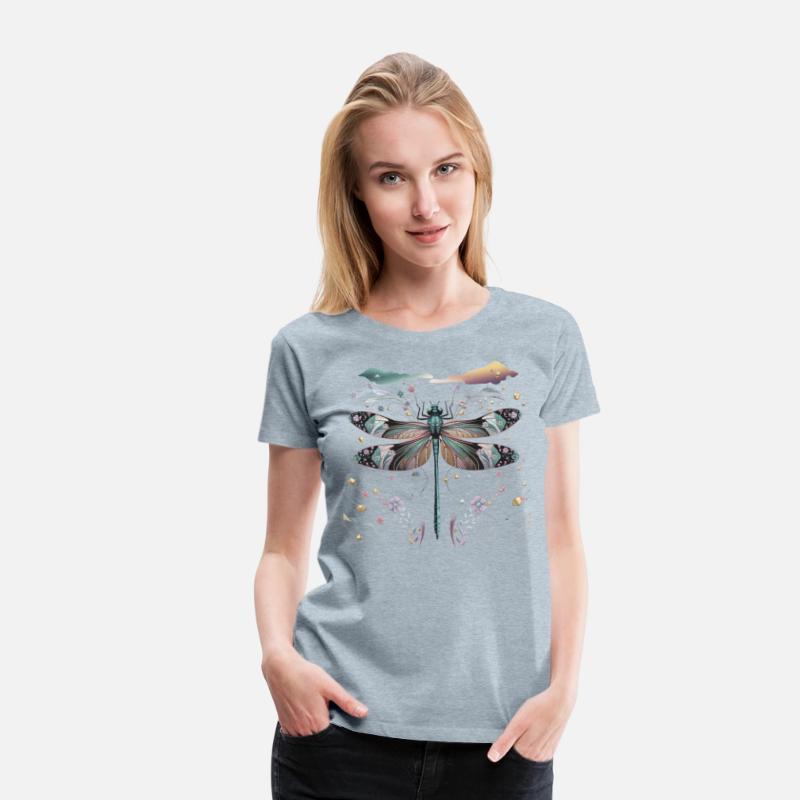 "Colored Dragon fly" Design for elegant Women
