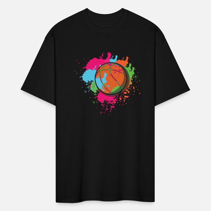 Colorful Ball Paint Athlete Game Sport Basketball