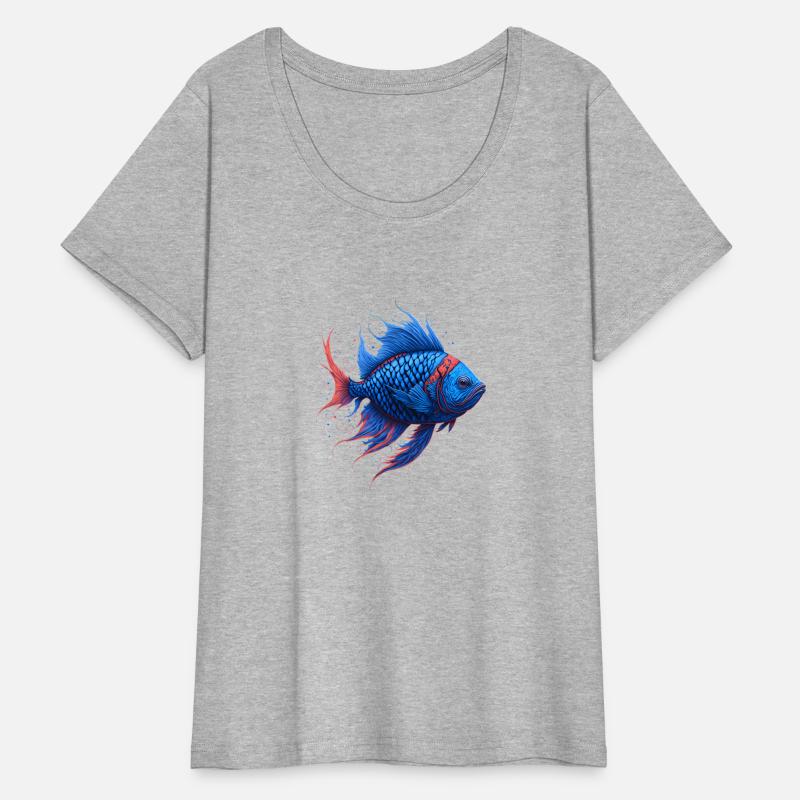 Colorful Blue and Red Fish