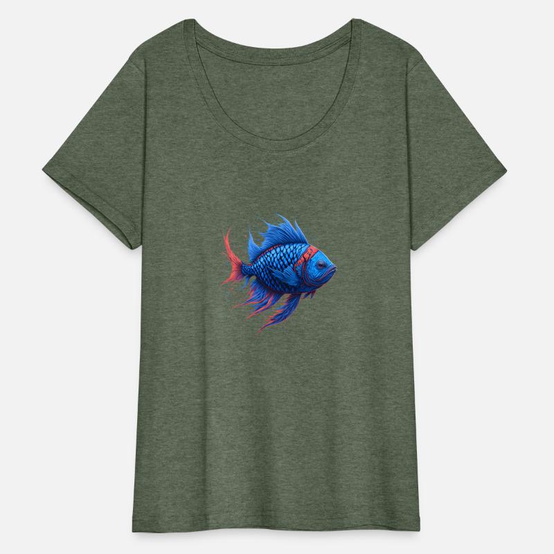 Colorful Blue and Red Fish
