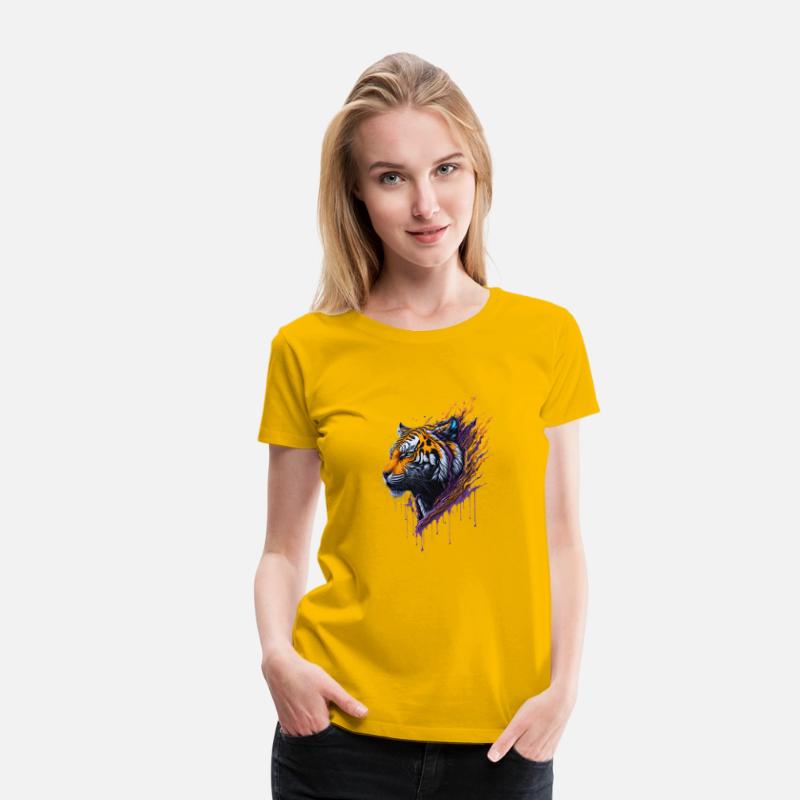 Colorful Paint Splash Tiger for Animal Lovers