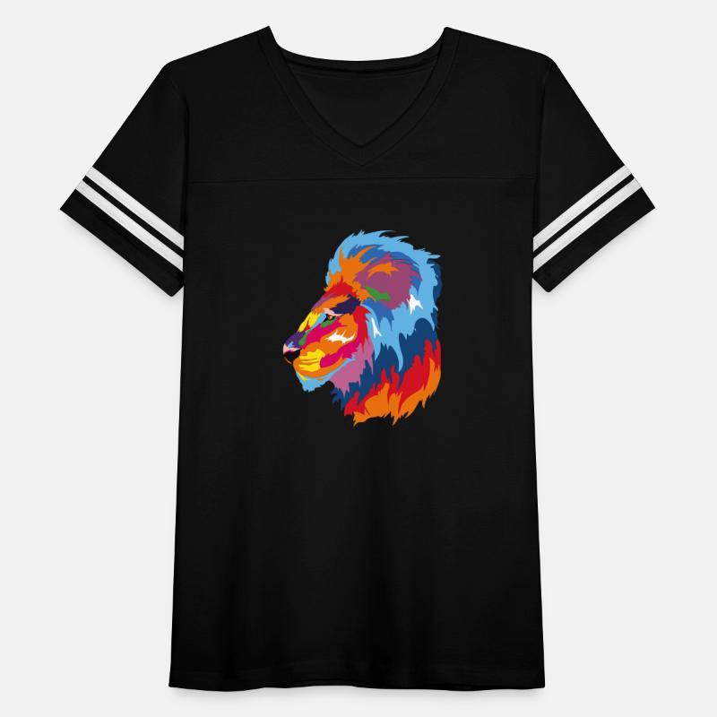 Colorful Rainbow Lion Animal Head
