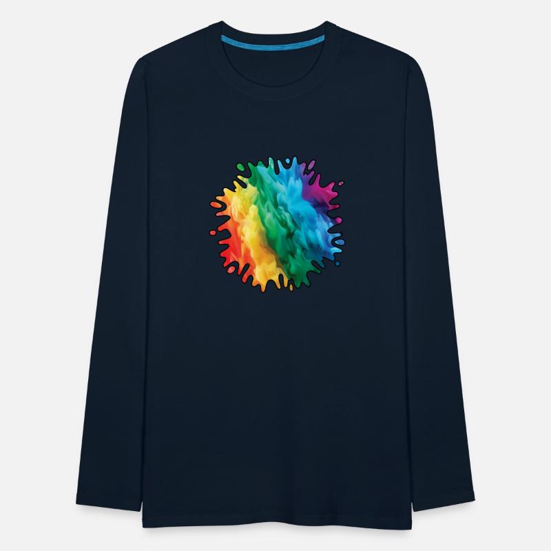 Colorful Rainbow Paint Splatter With Smoke And Fog