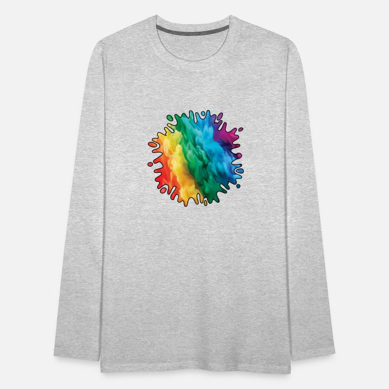 Colorful Rainbow Paint Splatter With Smoke And Fog