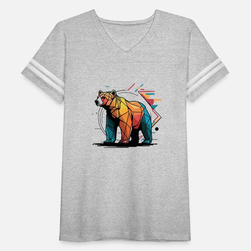 Colourful Geometric Abstract Bear