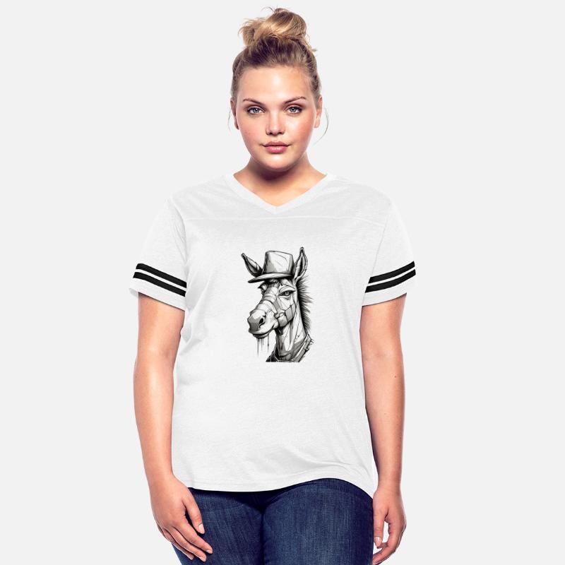 Cool Donkey with Cap Black & White