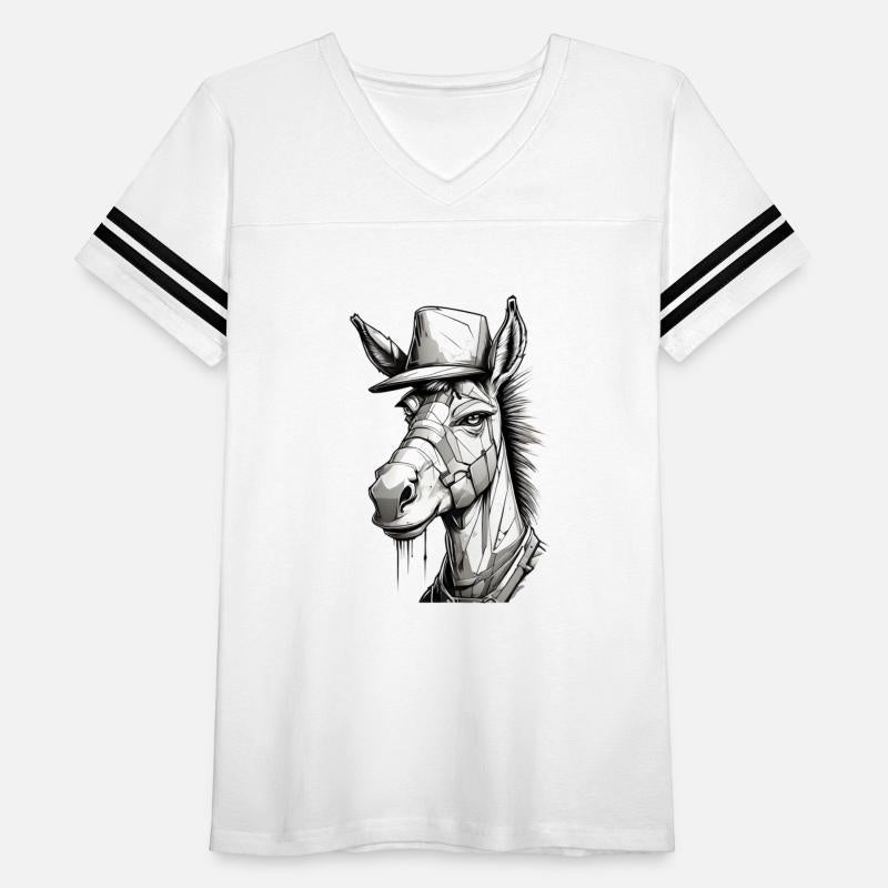 Cool Donkey with Cap Black & White