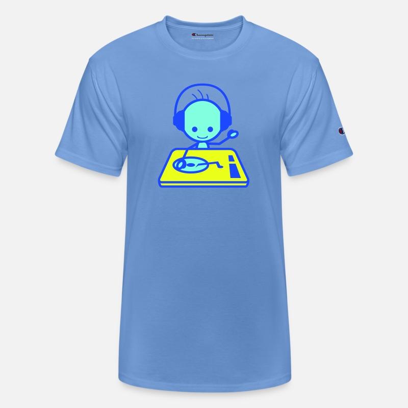 Cool Happy DJ Guy Mixing Console Music Party Man