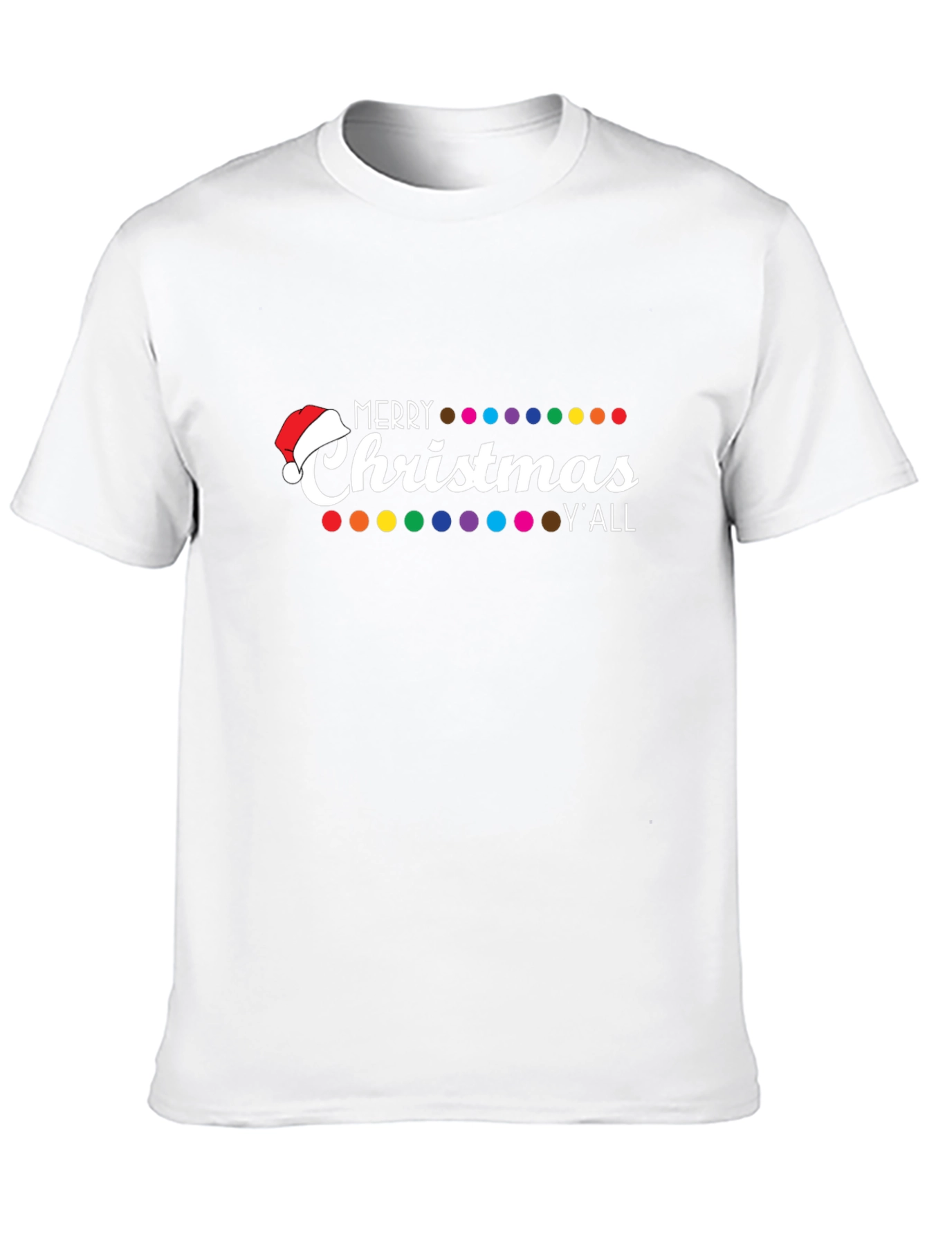 Merry Christmas Yall Black Graphic Tee